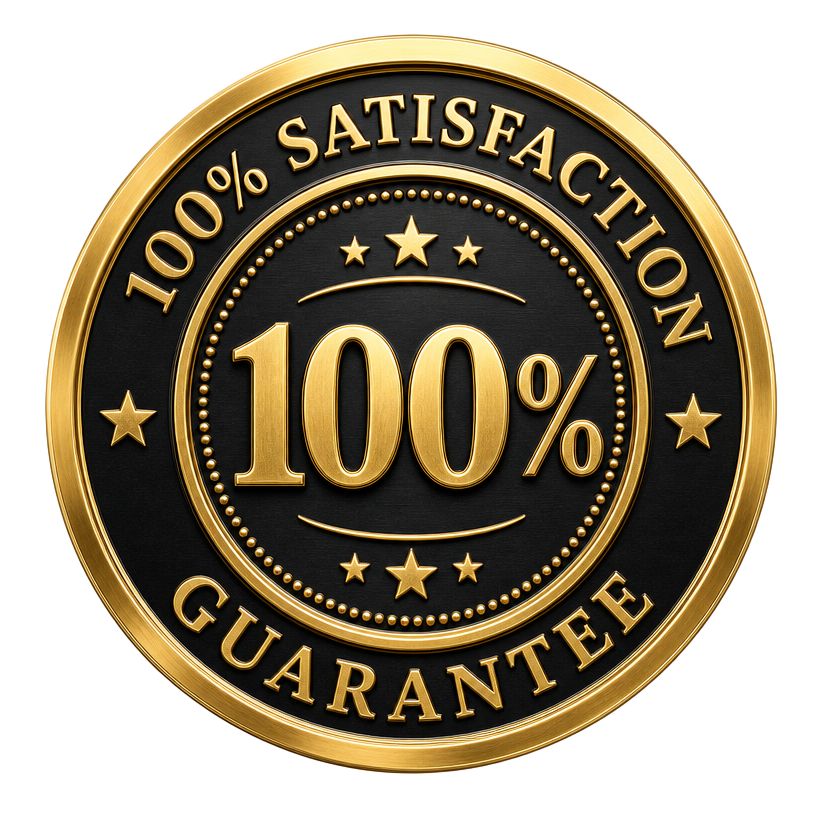100% satisfaction guarantee seal